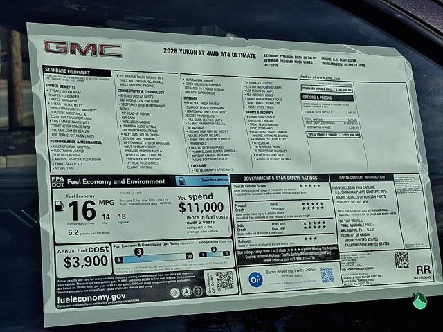 2026 GMC Yukon XL 4WD AT4 Ultimate