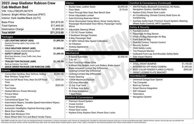 2023 Jeep Gladiator Rubicon 4x4