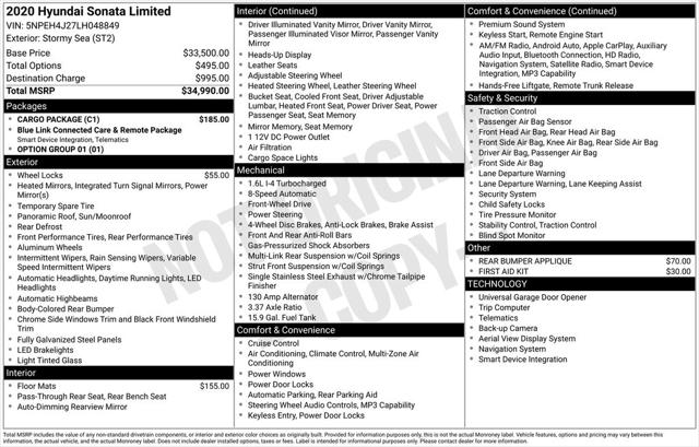 2020 Hyundai Sonata Limited 2020 Hyundai Sonata Limited