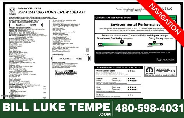 2024 RAM 2500 Big Horn Crew Cab 4x4 64 Box 2024 RAM 2500 Big Horn Crew Cab 4x4 64 Box