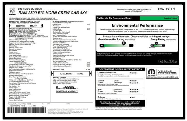 2024 RAM 2500 Big Horn Crew Cab 4x4 64 Box