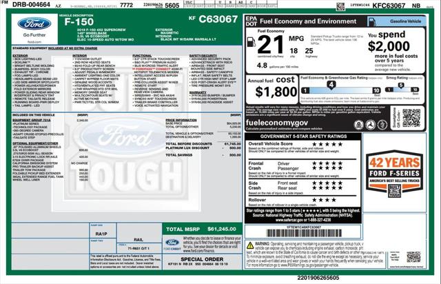 2019 Ford F-150 Platinum 2019 Ford F-150 Platinum