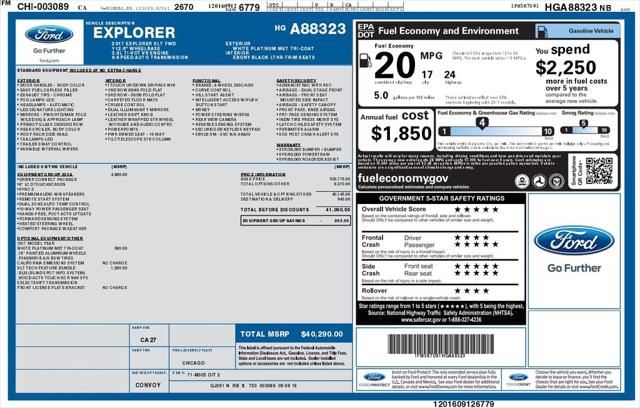 2017 Ford Explorer XLT 2017 Ford Explorer XLT