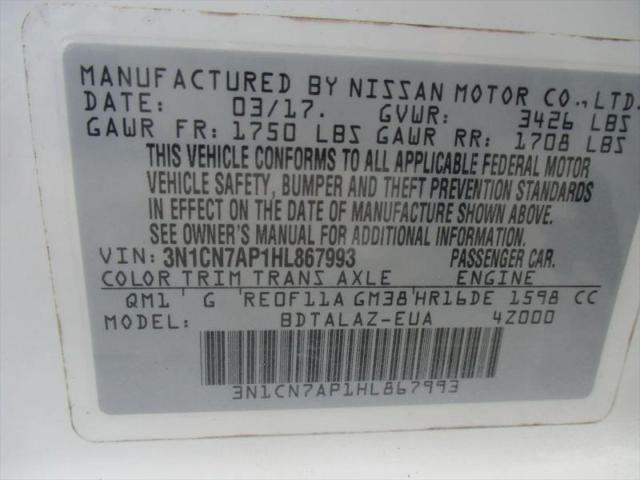 2017 Nissan Versa 1.6 S+