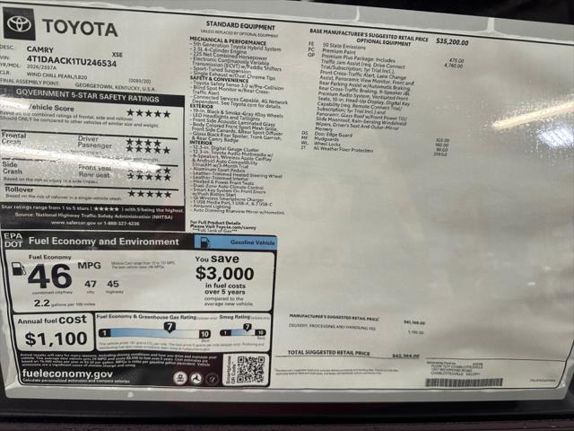 2026 Toyota Camry XSE