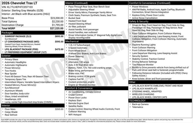 2026 Chevrolet Trax FWD LT