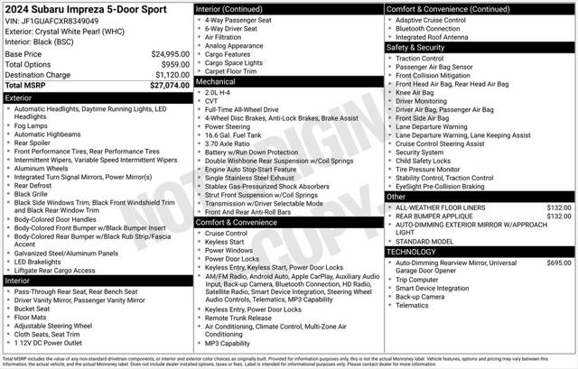 2024 Subaru Impreza Sport 5-Door