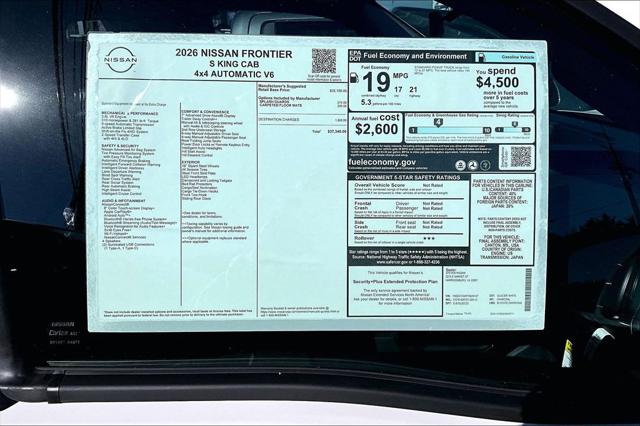2026 Nissan Frontier King Cab S 4x4