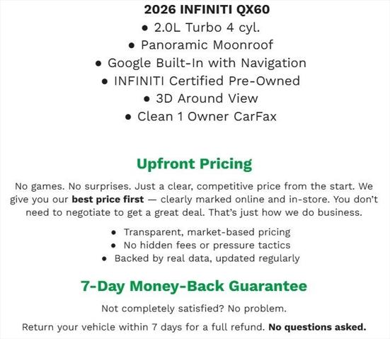 2026 INFINITI QX60 LUXE AWD 2026 INFINITI QX60 LUXE AWD