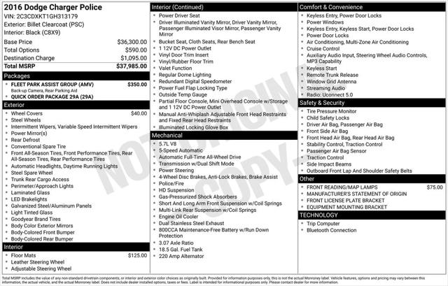 2016 Dodge Charger Police 2016 Dodge Charger Police