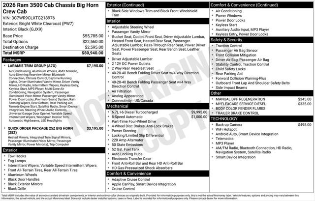 2026 Ram 3500 Tradesman/Big Horn