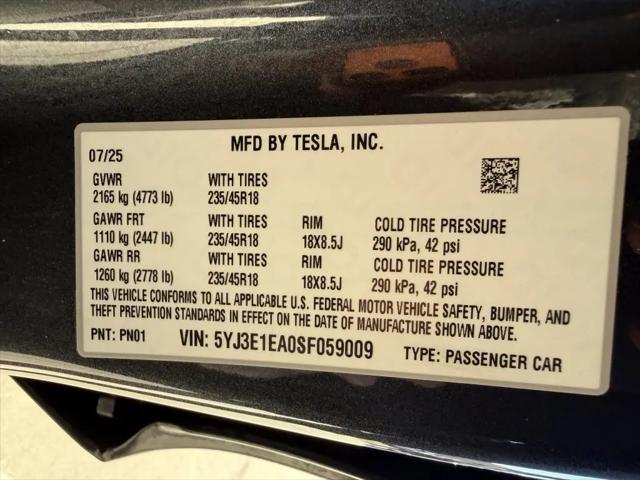2025 Tesla Model 3 Long Range Rear-Wheel Drive