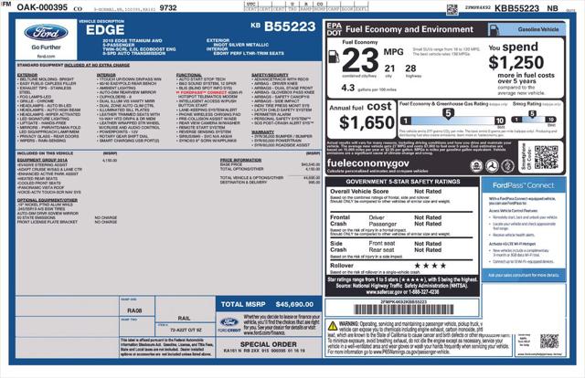 2019 Ford Edge Titanium 2019 Ford Edge Titanium