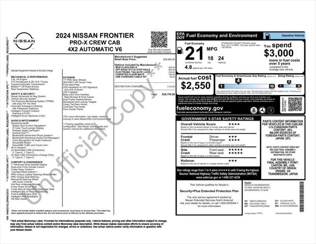 2024 Nissan Frontier Crew Cab PRO-X 4x2 2024 Nissan Frontier Crew Cab PRO-X 4x2