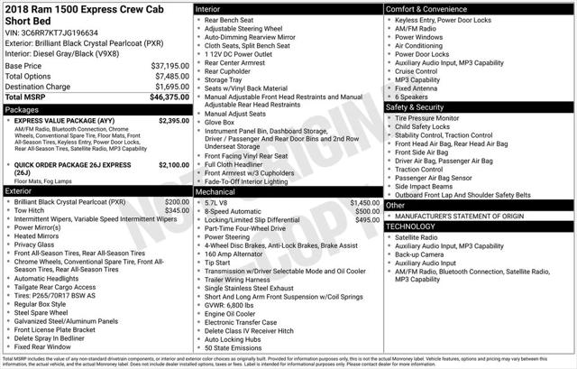 2018 RAM 1500 Express Crew Cab 4x4 57 Box 2018 RAM 1500 Express Crew Cab 4x4 57 Box