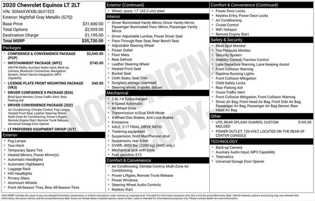 2020 Chevrolet Equinox AWD LT 2.0L Turbo