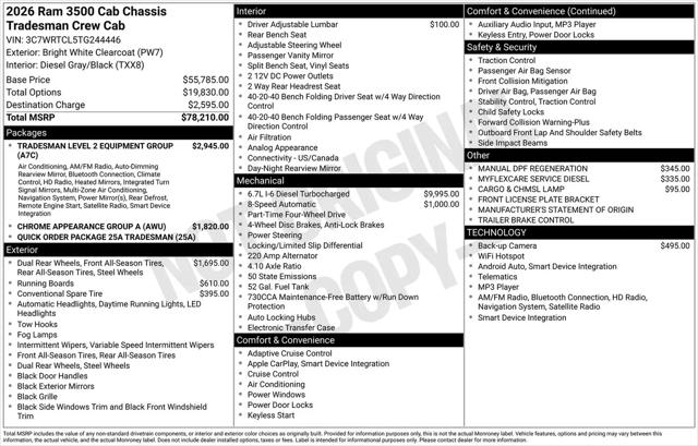 2026 Ram 3500 Tradesman/Big Horn
