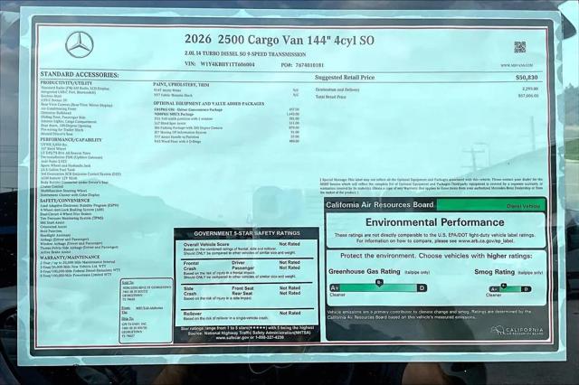 2026 Mercedes-Benz Sprinter 2500 Standard Roof 4-Cyl Diesel