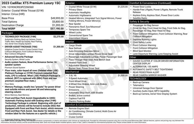 2023 Cadillac XT5 FWD Premium Luxury 2023 Cadillac XT5 FWD Premium Luxury