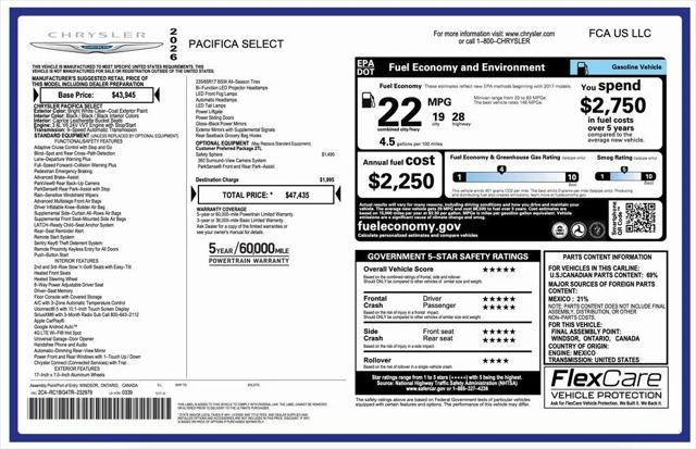 2026 Chrysler Pacifica PACIFICA SELECT