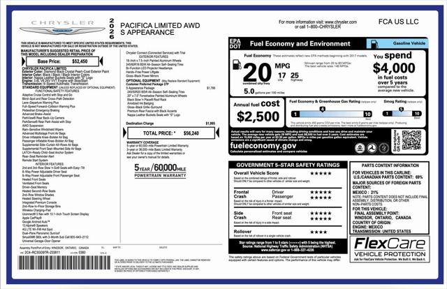2026 Chrysler Pacifica PACIFICA LIMITED AWD