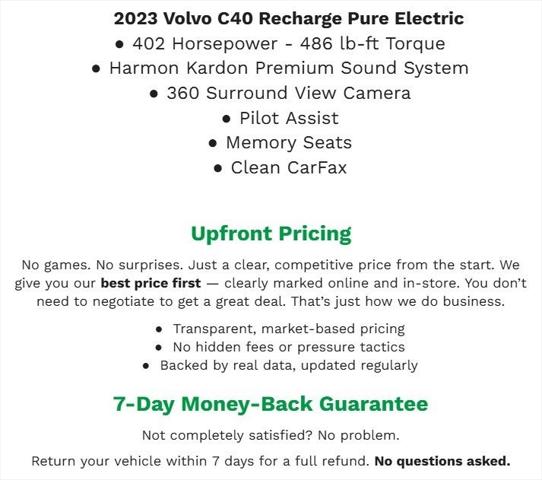 2023 Volvo C40 Recharge Pure Electric Twin Ultimate