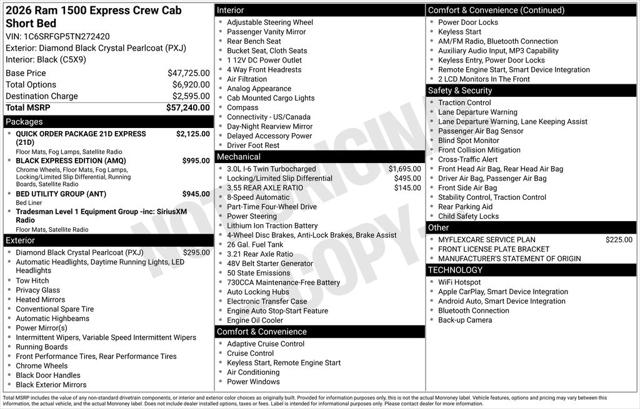 2026 RAM Ram 1500 RAM 1500 EXPRESS CREW CAB 4X4 57 BOX