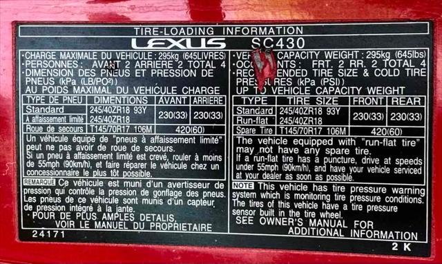 2004 Lexus SC 430 SC 430