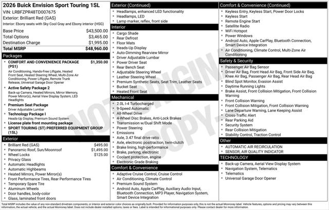 2026 Buick Envision Sport Touring AWD