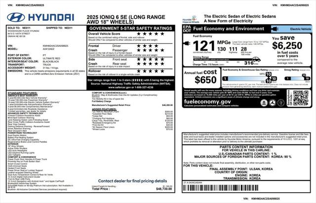 2025 Hyundai IONIQ 6 SE 2025 Hyundai IONIQ 6 SE