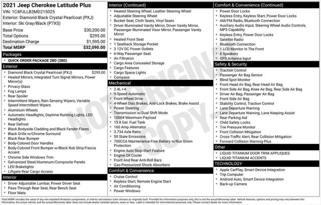 2021 Jeep Cherokee Latitude Plus FWD