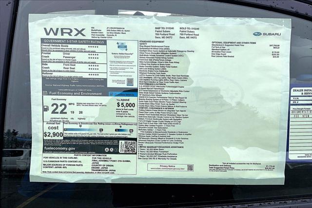 2025 Subaru WRX tS