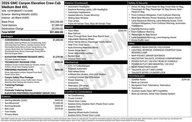2026 GMC Canyon Elevation, 4WD
