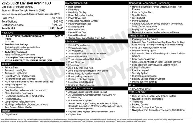 2026 Buick Envision Avenir AWD