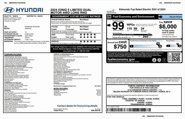 2024 Hyundai IONIQ 5 Limited 2024 Hyundai IONIQ 5 Limited