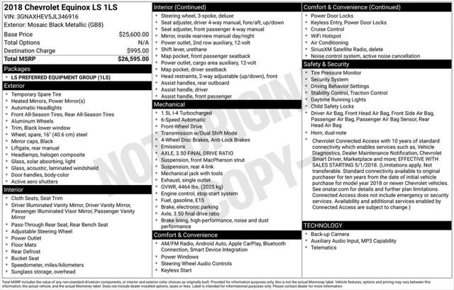 2018 Chevrolet Equinox LS 2018 Chevrolet Equinox LS