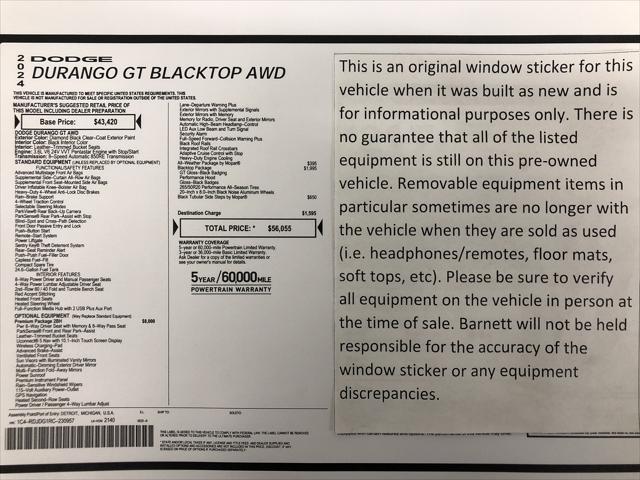 2024 Dodge Durango GT Premium AWD 2024 Dodge Durango GT Premium AWD