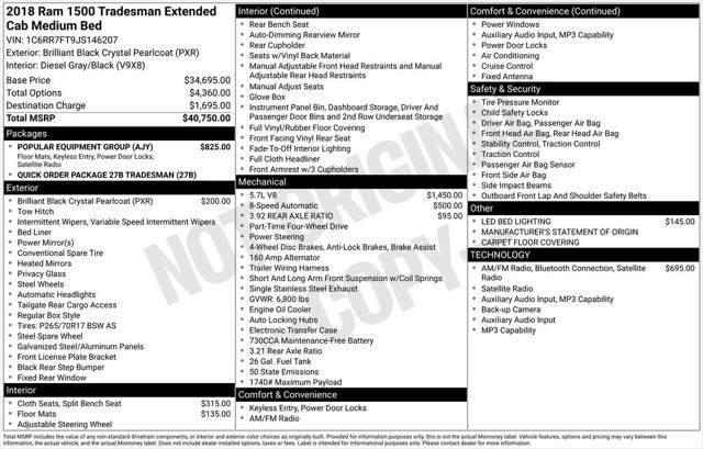 2018 RAM 1500 Tradesman Quad Cab 4x4 64 Box 2018 RAM 1500 Tradesman Quad Cab 4x4 64 Box