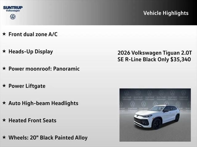 2026 Volkswagen Tiguan SE R-Line Black