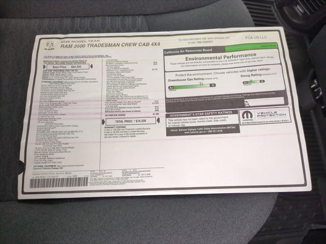 2026 Ram 3500 Tradesman Crew Cab 4x4 6'4" Box