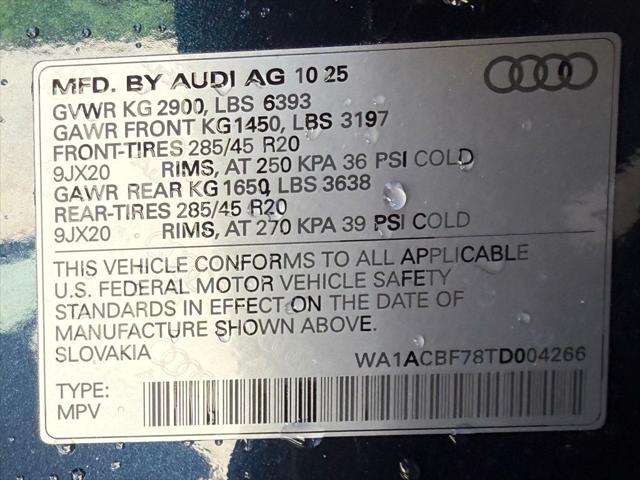 2026 Audi Q7 Premium 45 TFSI quattro tiptronic