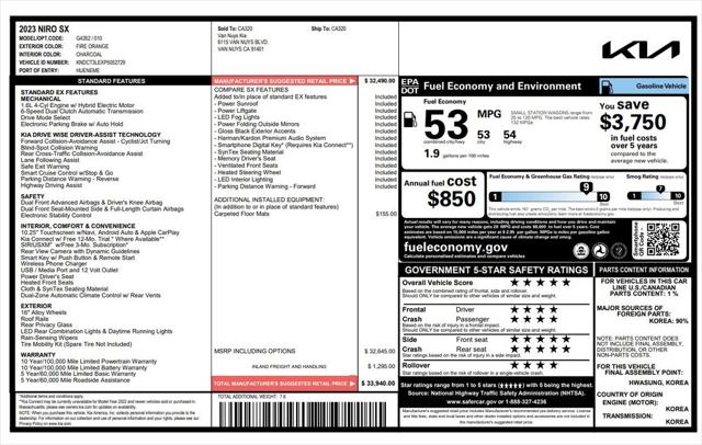 2023 Kia Niro SX 2023 Kia Niro SX