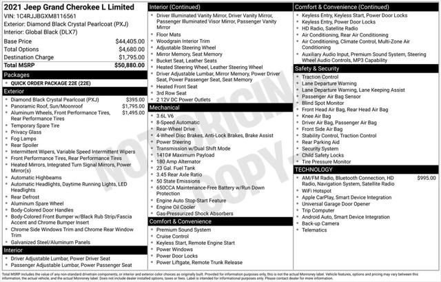 2021 Jeep Grand Cherokee L Limited 4x2 2021 Jeep Grand Cherokee L Limited 4x2
