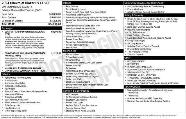 2024 Chevrolet Blazer EV eAWD 2LT 2024 Chevrolet Blazer EV eAWD 2LT