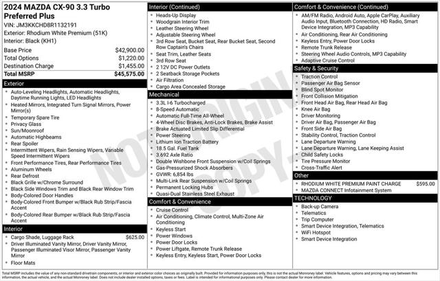 2024 Mazda X-90 3.3 Turbo Preferred Plus