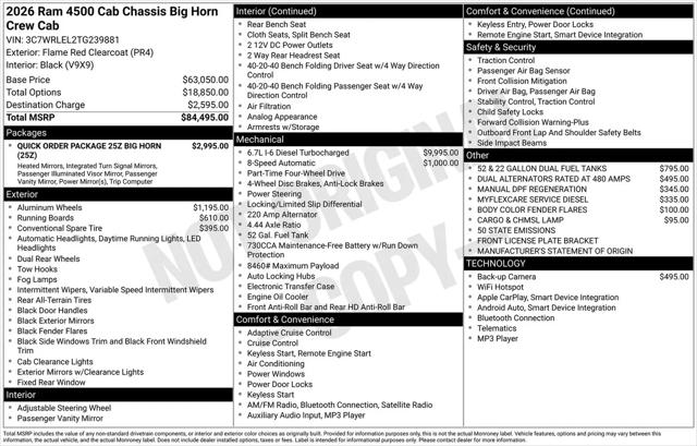 2026 Ram 4500 Chassis Tradesman/Big Horn