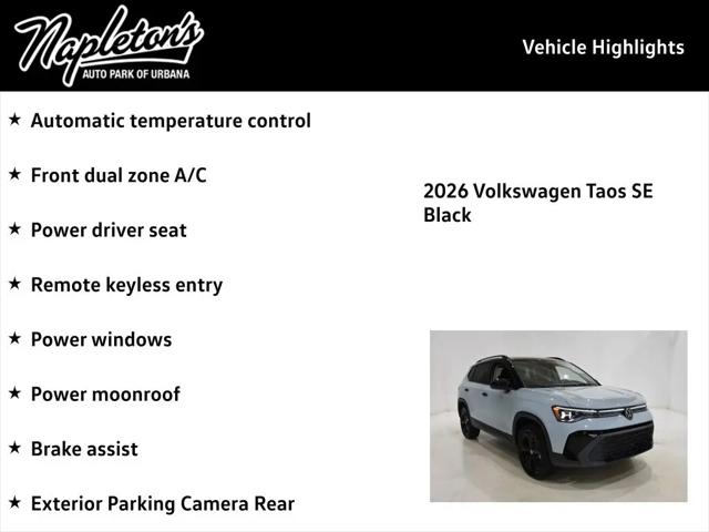 2026 Volkswagen Taos SE Black