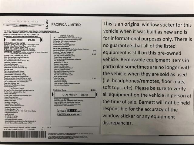 2024 Chrysler Pacifica Limited 2024 Chrysler Pacifica Limited