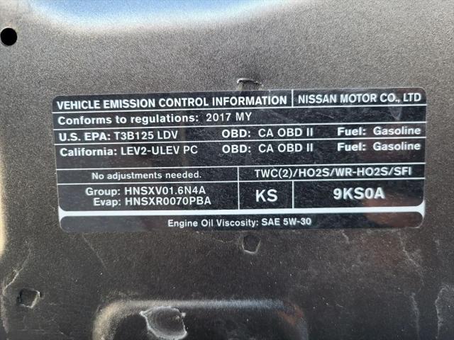 2017 Nissan Versa 1.6 S+