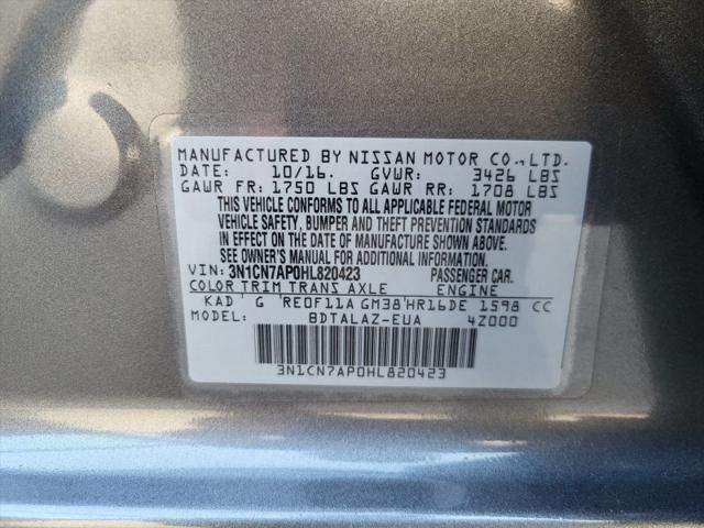 2017 Nissan Versa 1.6 S+